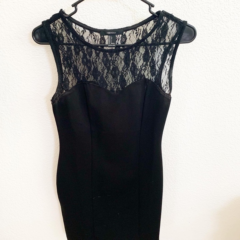 Sexy lace black bodycon dress